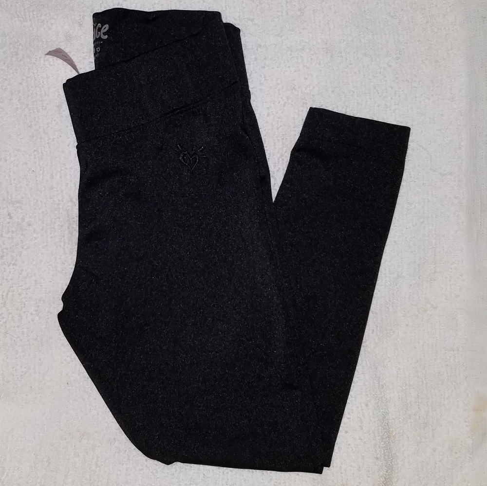 Justice black leggings girl's size 6